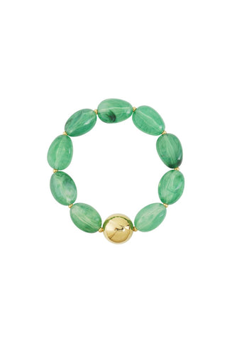 Kopen dark-green Bijoutheek Armband (Sieraad) Statement Kralen Grof