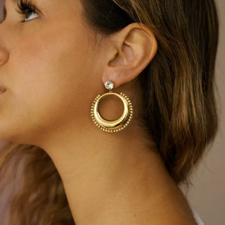 Michelle Bijoux Stud Earrings Chunky Rhinestone Earrings