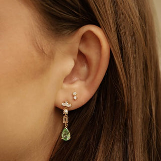 Karma Oorknoppen Symbols XL Misa Zirconia Pearl Green