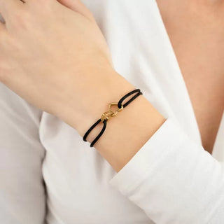 Michelle Bijoux Bracelet 2 Hearts One Size Gold