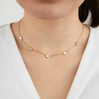 Bijoutheek Collier Harten Witte Schelp