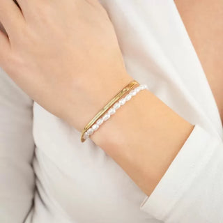Bijoutheek Armband (Sieraad) Glad Schakel En Parels