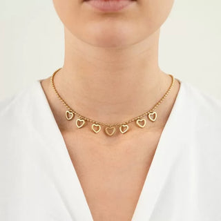Bijoutheek Collier Meerdere Open Harten