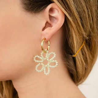 Kopen mint Bijoutheek Oorhangers Bloem Summer Kleine Kralen