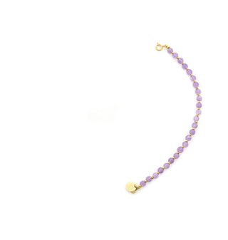 Solid Gold Edelsteen Tussenstuk Armband - Amethist