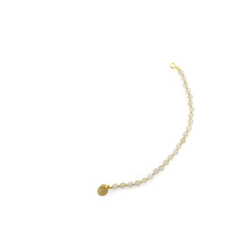 Solid Gold Edelsteen Tussenstuk Armband - Labradoriet