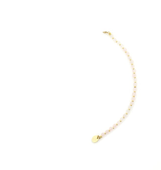 Solid Gold Edelsteen Tussenstuk Armband - Rozenkwarts