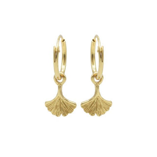Kopen goud Karma Oorhangers Ginko Leaf