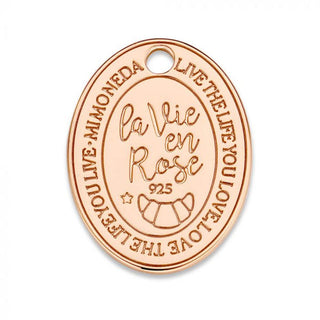 Mi Moneda-MMM ROSE TAG OVAL 20MM 925 SILVER