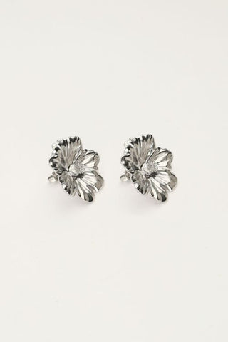 Kopen zilver My Jewellery Island studs met bloem