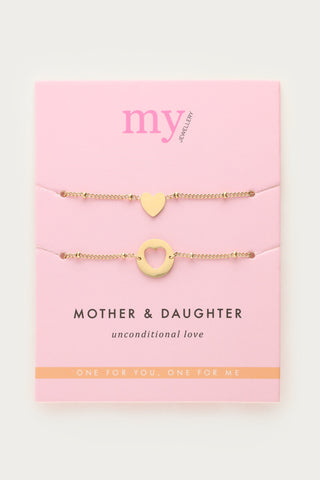 My Jewellery Mother & Daughter-Armband Herz in Gold oder Silber