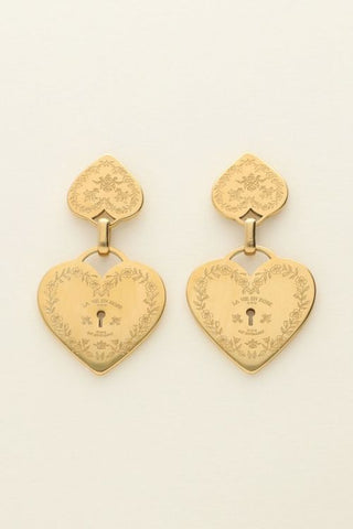 My Jewellery Mystic dubbele hart oorbellen