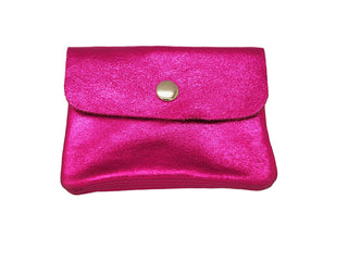 Kopen metallic-fuchsia Bijoutheek Italiaanse leren dames portemonnee