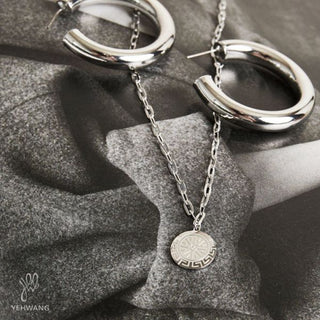 Yehwang Ketting munt zon zilver