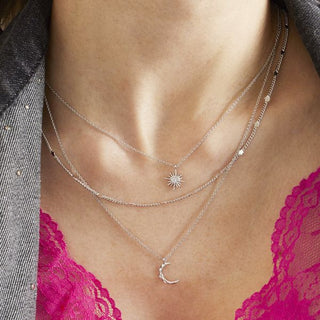 Yehwang Ketting Chain Star Moon Zilver