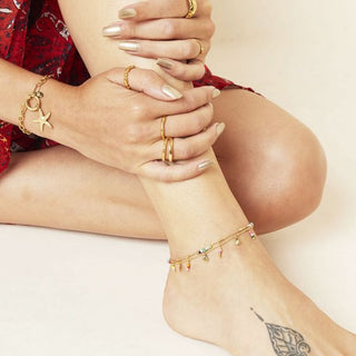 Yehwang Enkelband Shells Stenen Multi One Size