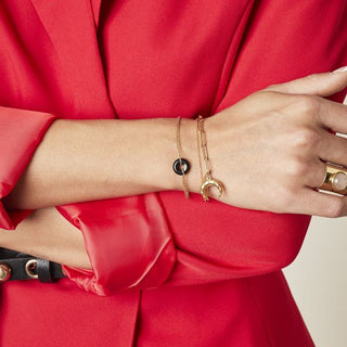 Yehwang Armband ring kastanje goud