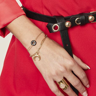 Yehwang Armband schakel tijger tand