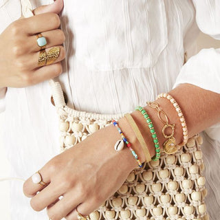 Yehwang armband multi schelp goud