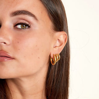 Bijoutheek Earrings Steel (1.6cm x 3mm)