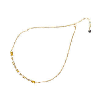 Go Dutch Label Collier schakel en gekleurde stenen