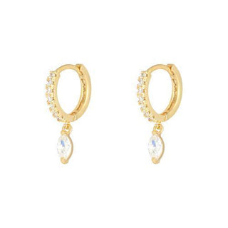 Yehwang Ohrringe kleiner Kegel Strass