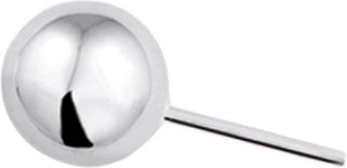 Silberne runde Ohrstecker, Silber (2-8MM)