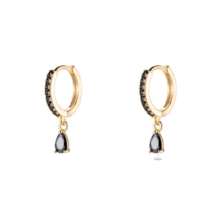 Kopen zwart Dottilove Oorhangers drop