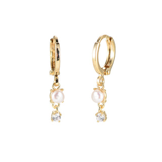 Dottilove Oorhangers parel witte stenen