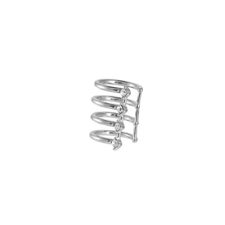 Bijoutheek Earcuff Earcuff 4 Circles Crystal