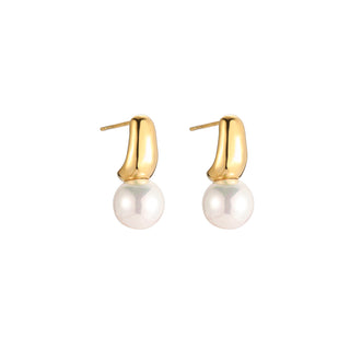 Bijoutheek Ear Studs Drop Pearl