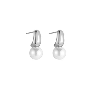 Koop silver Bijoutheek Ear Studs Drop Pearl