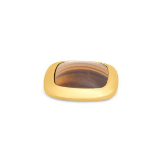 Koop brown Melano Kosmic Gem Square Large stone Gold (28MM)