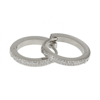 Kaufen silber Kalli Edelstahlohrringe Kristall 1869 (15mm)