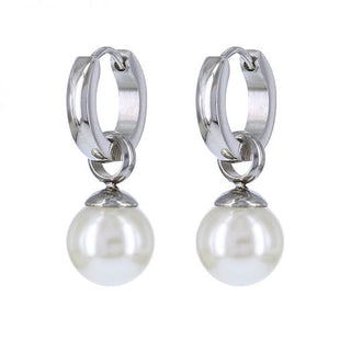 Kalli edelstalen Oorbel Parel (13MM)