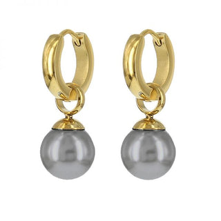 Kopen goud Kalli edelstalen Oorbel Parel (13MM)