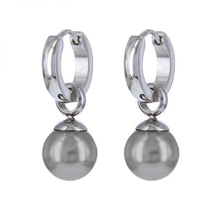 Kalli edelstalen Oorbel Parel (13MM)