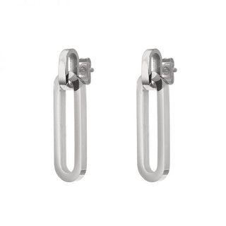 Kalli stainless steel Stud Earring 1955 oval pendant (15mm)