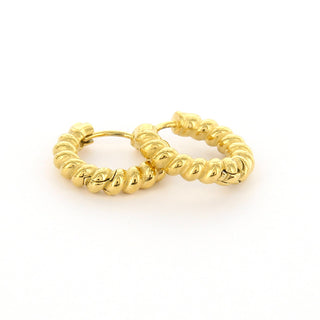 Kalli Ohrringe Creolen geflochten Gold (20mm)