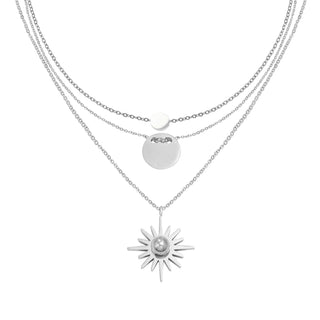 Yehwang Ketting triple zon zilver