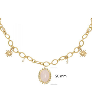 Yehwang Ketting regal kwarts goud