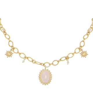 Yehwang Ketting regal kwarts goud