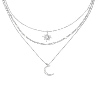 Yehwang Ketting Chain Star Moon Zilver