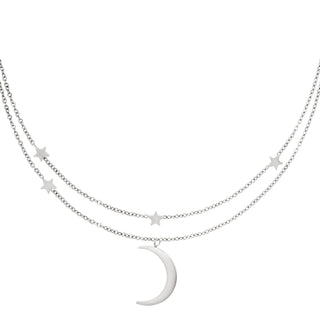 Yehwang Ketting Dubbel Maan Sterren