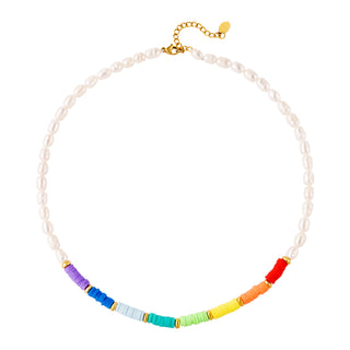 Yehwang Ketting Regenboog Parels