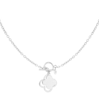 Bijoutheek Collier Schakel Ketting Twee Klavers