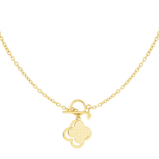 Bijoutheek Collier Schakel Ketting Twee Klavers
