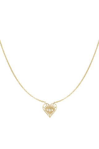 Bijoutheek Necklace Heart Pearl