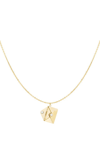 Bijoutheek Collier Enveloppe Love You