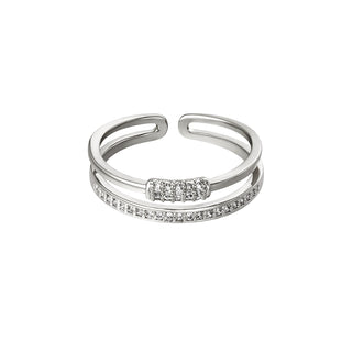 Kopen zilver Yehwang Ring Bling Line (One Size)